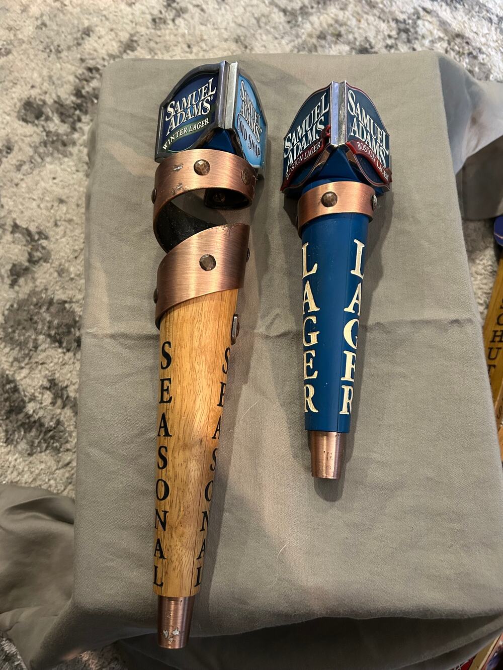 Samuel Adams Winter Lager & Boston Lager Beer Tap Handle Bundle Breweriana